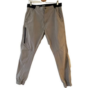 Levi's Denizen Size 34 Jogger Pants Elastic Waist Zip Pocket Grey